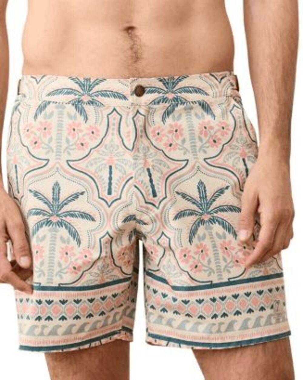 Marine Layer Tropical 6" Parker Tailored Trunk Swim Shorts Men's Size 33